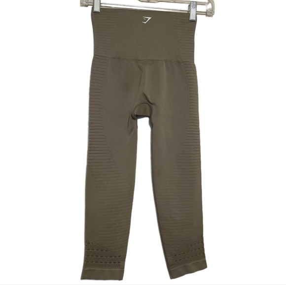 Gymshark | Women's Olive Green Energy Seamless Leggings (Size XXS) - Picture 11 of 11